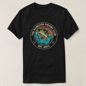 Retro Sunset Bass Fishing Club T-Shirt